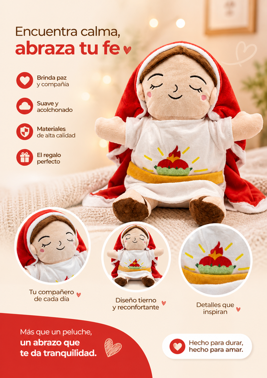 Peluche Virgen Maria Respiracion Antiestres