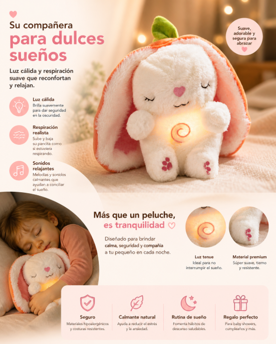Peluche Conejo Respiracion Antiestres
